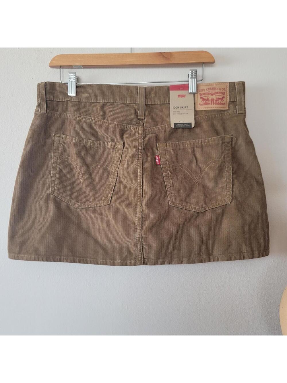 Levi's Icon Corduroy Mini Skirt Y2K Indie Academia 31 New - Picture 7 of 7